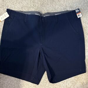Dockers Men's Navy Flat Front Shorts